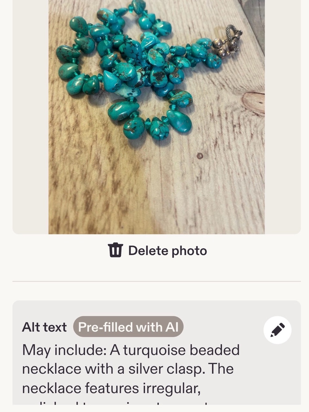 Turquoise Beaded Gemstone Necklace
